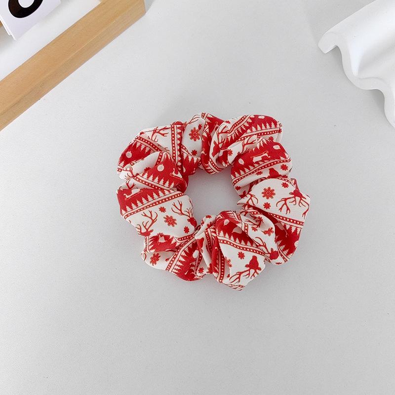 2024 Fashion Satin Christmas Scrunchie: High Elastic Hair Tie for Women