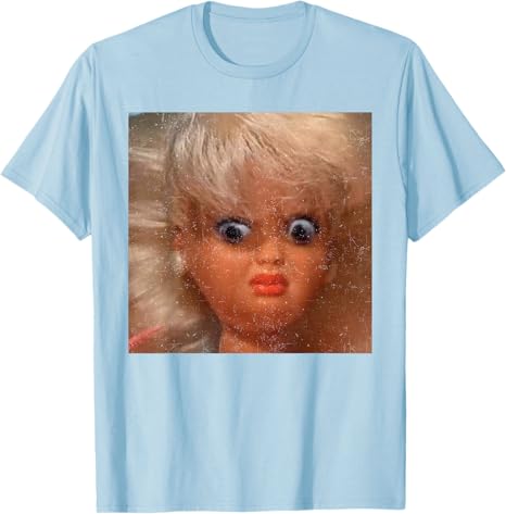 

Funny Disgusting Doll Face Meme TShirt Womens Fashion Art Aesthetic Clothes Novelty Gift Cotton Street Short Sleeve Blouses 4XL