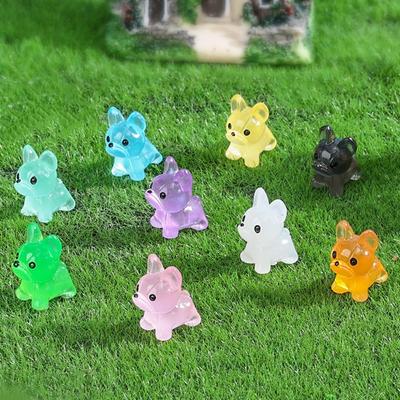Glow In The Dark Miniature Dog Figurine DIY Miniature Figurines  Home Decoration Accessories