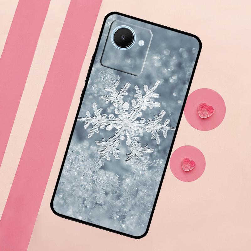 Snow Snowflake Winter For Realme C67 C75 C63 C61 C71 C55 C51 C65 C53 10 11 12 13 14 15 Pro Plus GT6 GT7 Pro Case