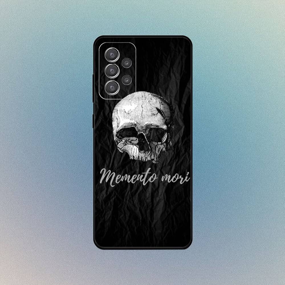Memento Mori Phone Case For Samsung S25,S24,S21,S22,S23,S30,Ultra,S20,Plus,Fe,Lite,Note,10,9,5G Black Cover
