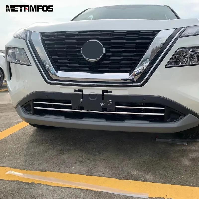 For Nissan X-trail Xtrail Rogue T33    Chrome Front Bumper Grille Racing Grill Trim Sticker Accessories Car Styling