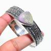 Purpurite Gemstone Handmade 925 Sterling Silver Cuff Bangle 6-7" KJ-1775