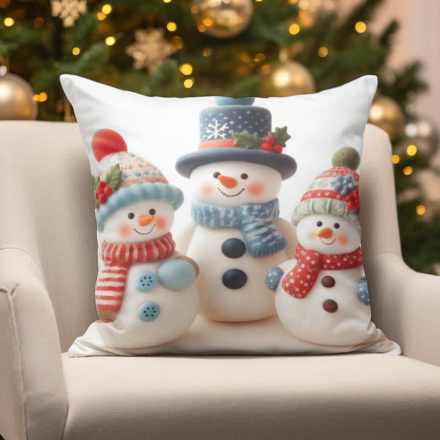 Home Decor Christmas-themed Pillow Designs Suitable For Sofa Bedroom Car Pillow Cover Cushion Rectangular Back Cushion