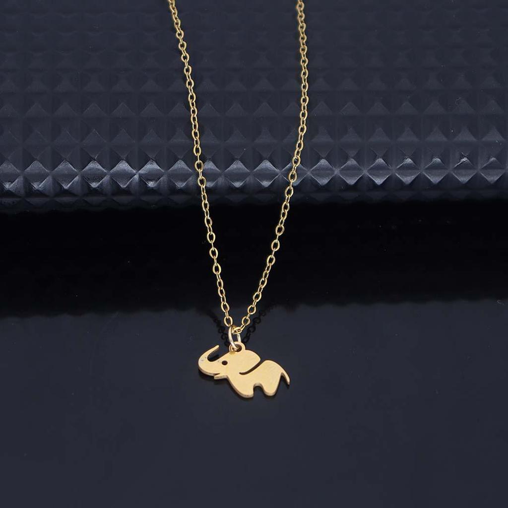 New European & American Little Elephant Pendant Necklace - Simple, Cute Animal Clavicle Chain Jewelry