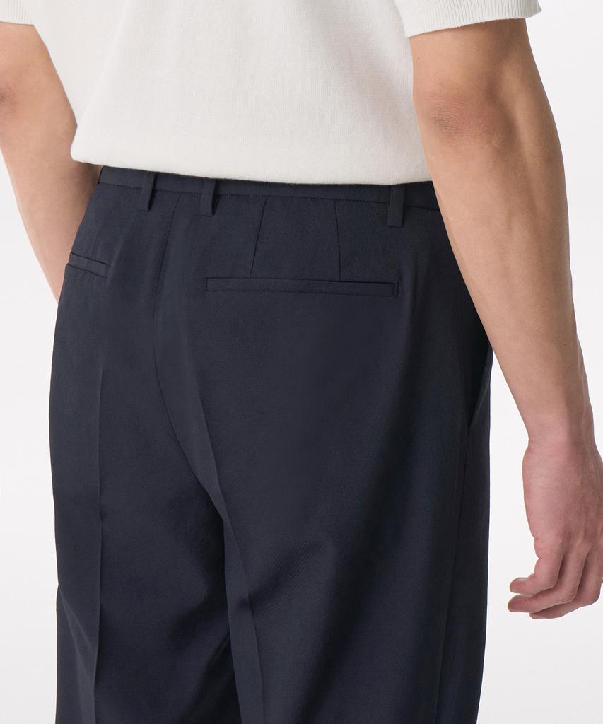 MUSINSA STANDARD Cool Touch Semi-Wide Hidden Banding Slacks [Navy]
