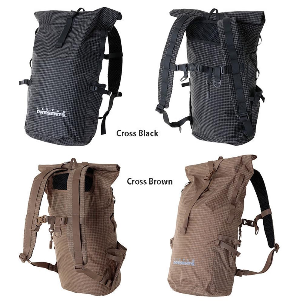 LITTLE PRESENTS Waterproof Backpack Light S20 Cross Brown B-35