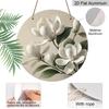 2D Flat 1pc, 8x8 in, Round Printed Aluminum Metal Signage, Magnolia Theme Decoration, Suitable for Door Decoration, Wall Decoration, Home, Room