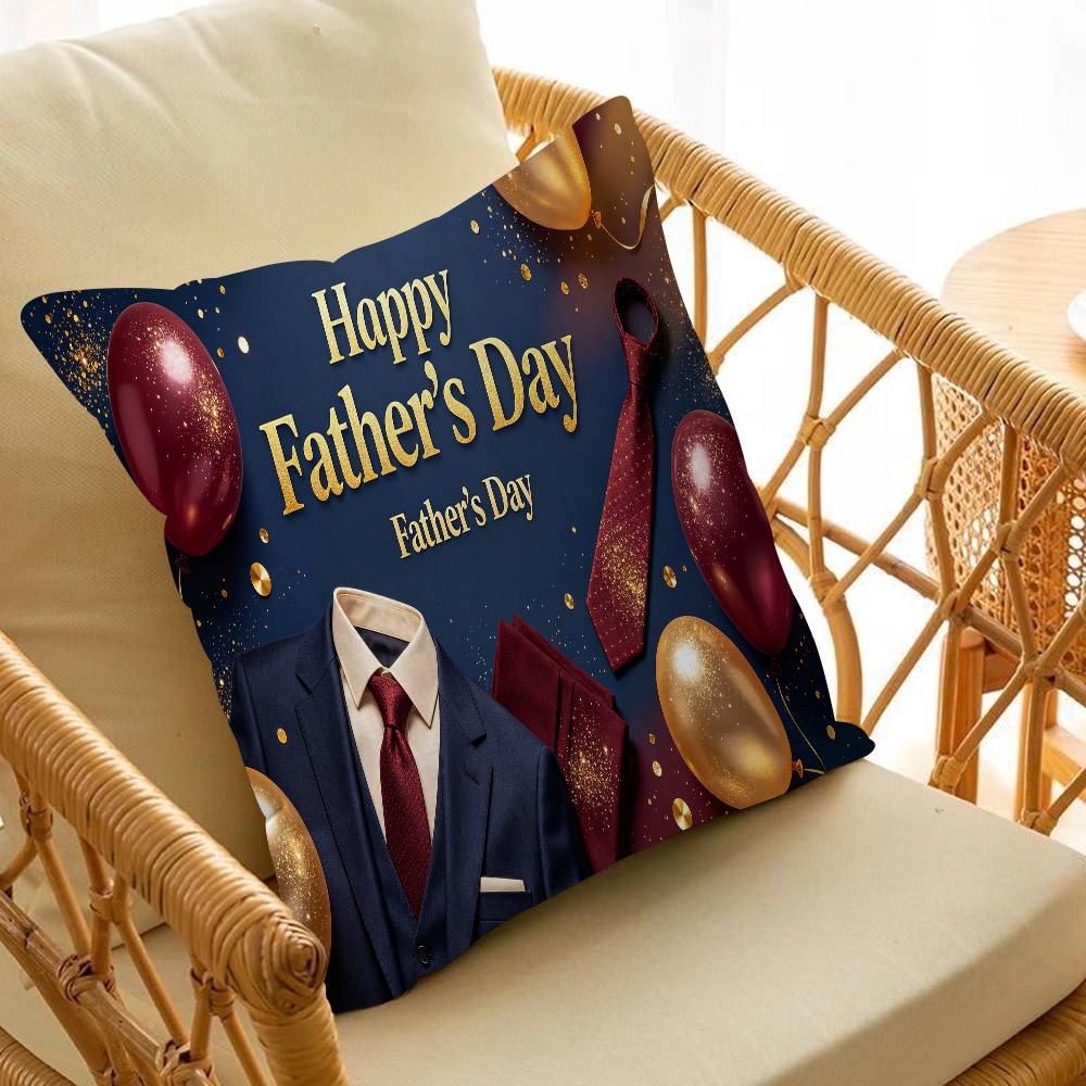 Happy Father's Day Personalized Pillow Cover Kids Bedroom Wild Party Decor Pillowcase kid Birthday shower Gift
