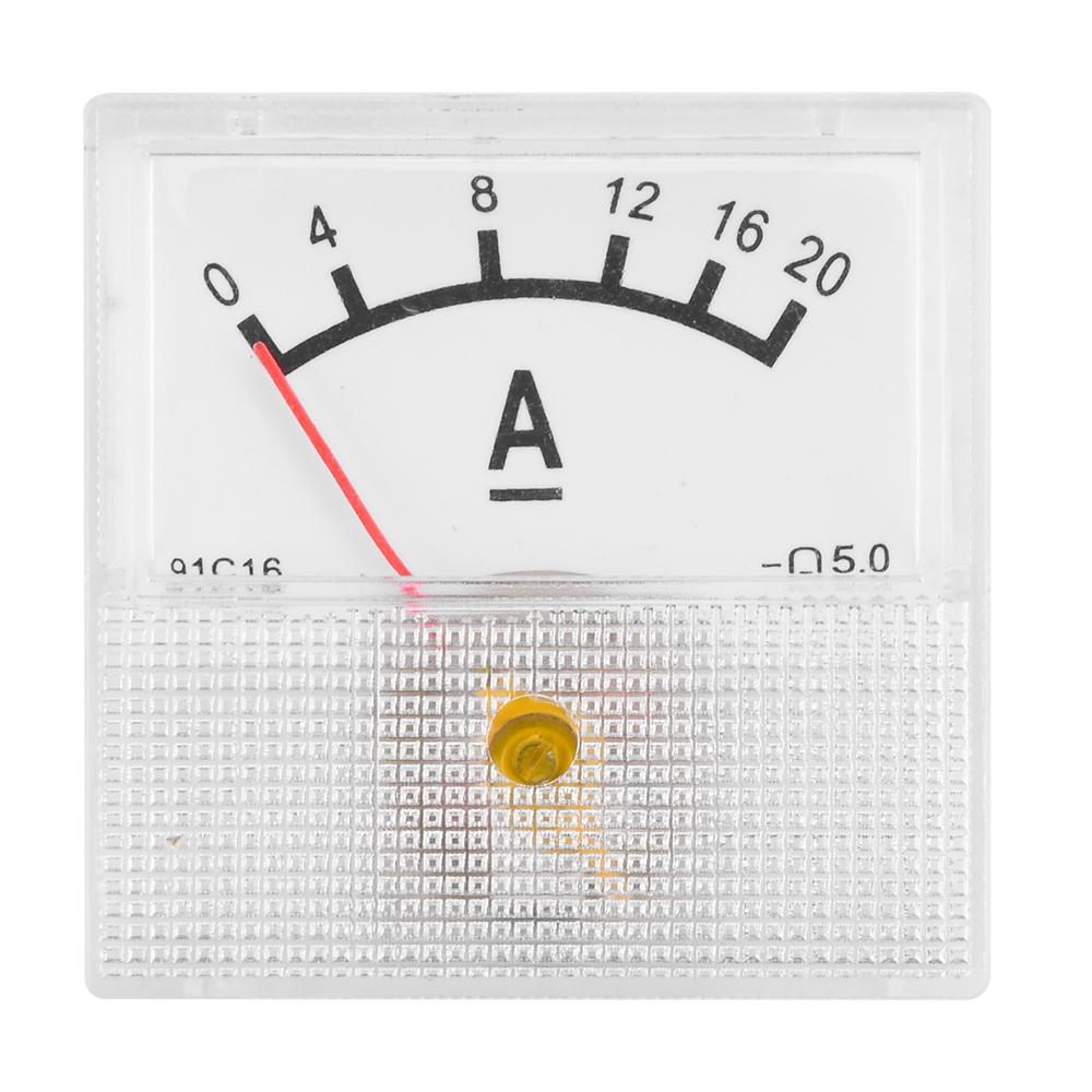 91C16 Pointer Ammeter Tester DC Analog 10A 20A 30A 50A Panel Mechanical Pointer Type Amper Meter Current Measuring Meter