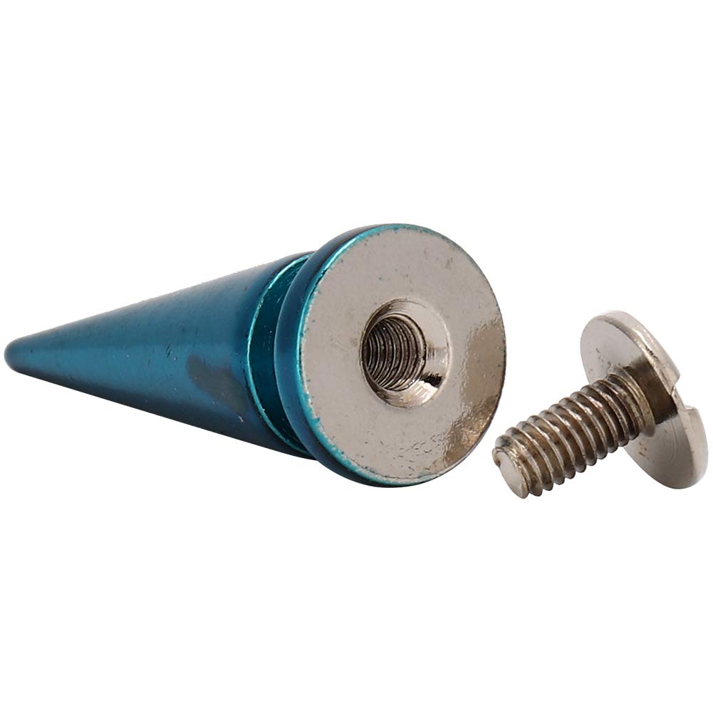 10 Set 10 * 26 mm Copper Rivet Metal Stud, with Metallic Screw Set, Cone Spikes Screwback Studs for DIY Leather Craft Bag Shoe/Leather