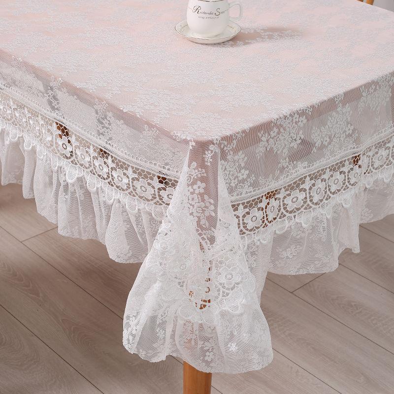 

Кружевная скатерть из высококачественного полиэстера с винтажным цветочным кружевом и бахромой, машинная прямоугольная свадебная скатерть для деревенских вечеринок на открытом воздухе 150 * 220cm