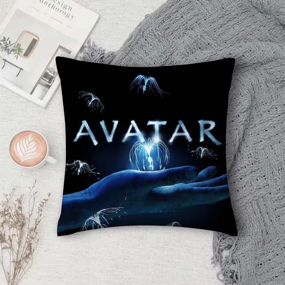 Film A-Avatar 2 Cool Pillow Case Square Double-Sided Printing Short Plush Sofa Cushion Cover Bedroom Bedside Pillow
