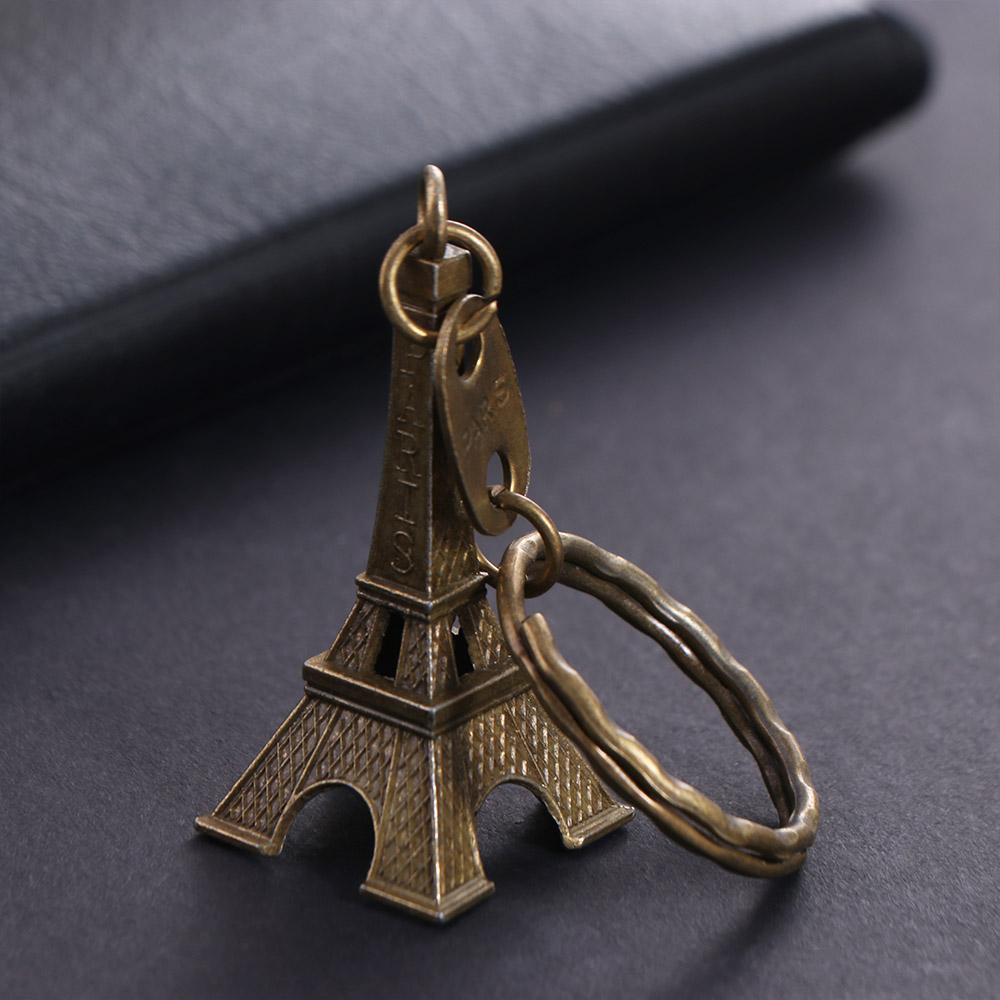 Vintage France Tower Keychain Zinc Zinc Alloy Paris Keyring Creative Eiffel Tower Bag Pendant  Unisex