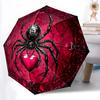 1pc Spider Web Automatic Folding Umbrella - Compact 8-Rib Design, Durable Iron Frame for Travel, Outdoor, Beach Fashion Accessory