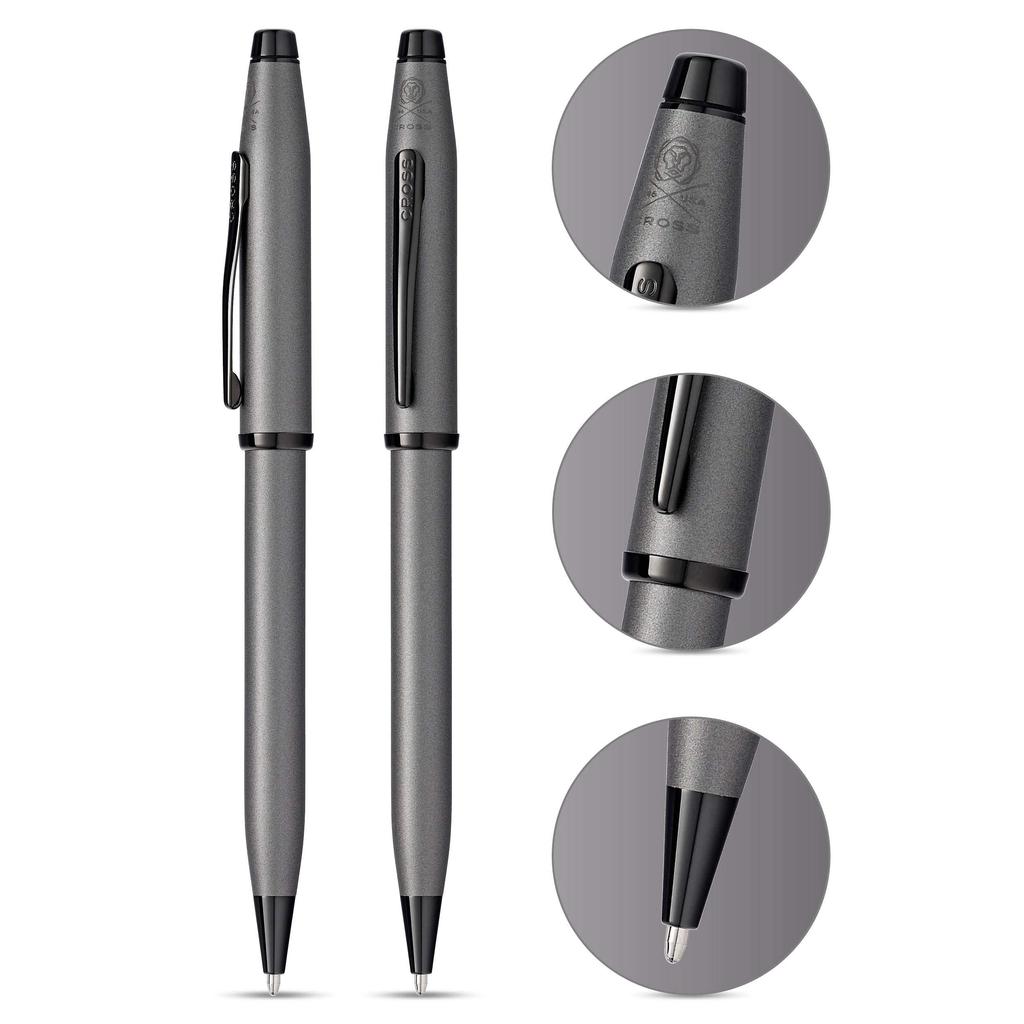 Cross Century II Gunmetal Gray Premium Gift Boxed Premium Ballpoint Medium Perfect Gift for or Other Special Occasions Oil-Based Pen, Nib, Father's