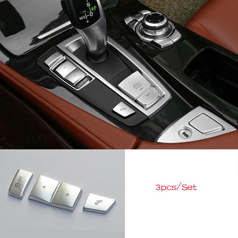 ABS Chrome Front Head Light Switch Button Cover Start Stop Engine Switch Button Trim Cover For BMW 5 Series 5GT F07 F10