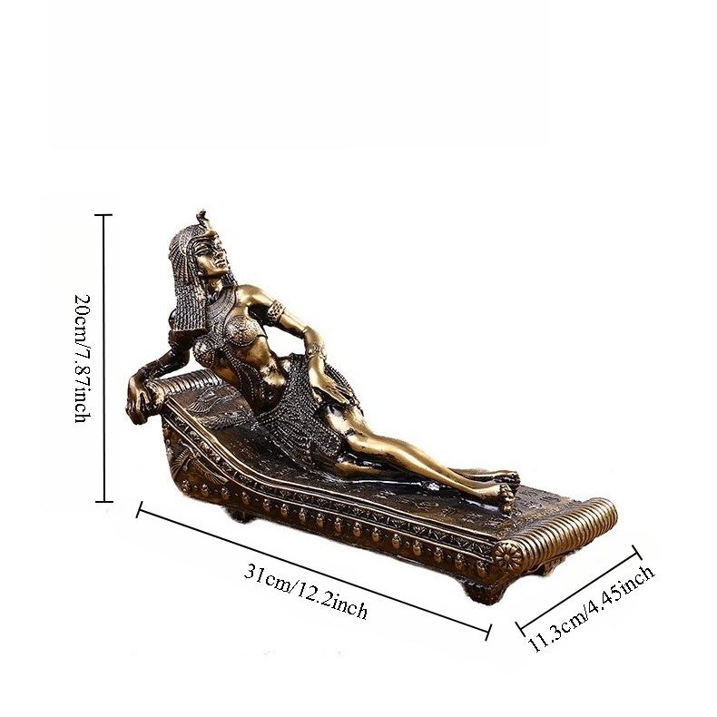 Egypt Pharaoh Cleopatra Statue Retro Mummy Sculpture Bar Shop Window Desktop Decoration Home Ornament Tourism Souvenir Gifts