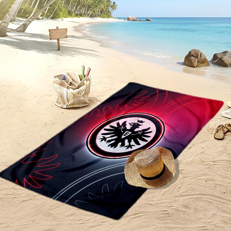Πετσέτα Παραλίας Ποδοσφαιρική Εκτύπωση Eintracht Frankfurt, Μεγάλη Μαλακή Πετσέτα Γρήγορου Στεγνώματος για Παραλία Κάμπινγκ Κολύμπι