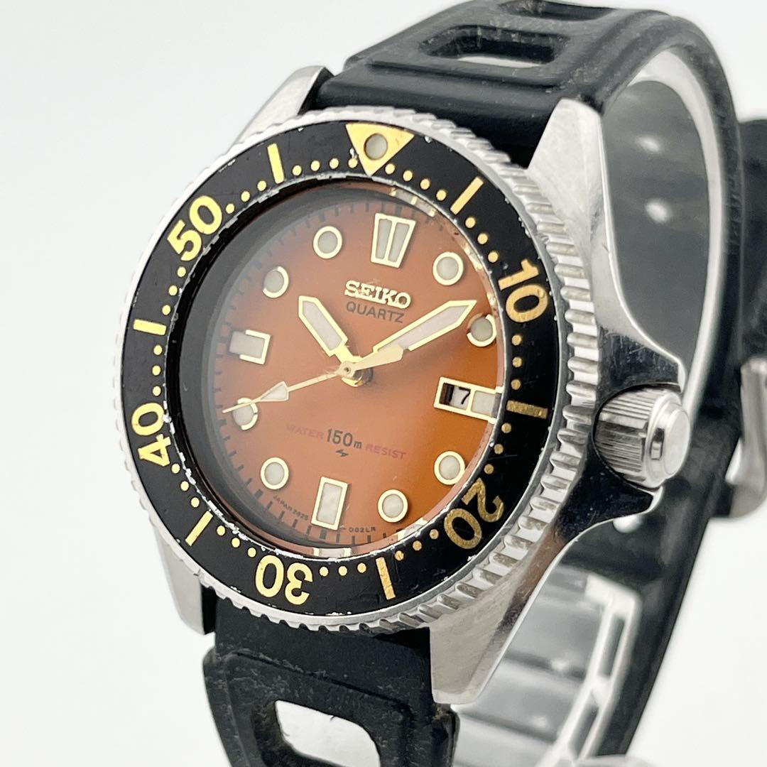 

[USED] Working SEIKO Quartz 2625-0010 Diver Date Orange