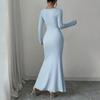 Women's Fashion Long Sleeve Fishtail Long Dress