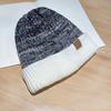 Cold Hat Men's Autumn and Winter Korean Style Warm Knitted Hat Japanese Versatile Plus Velvet Ear Protection Wool Hat Women's Head Hat