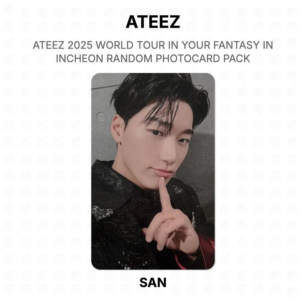 ATEEZ 2025 WORLD TOUR IN YOUR FANTASY IN INCHEON RANDOM PHOTOCARD PACK Official Photocard