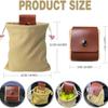 Outdoor Leather Canvas Picking Bag, Jungle Foraging Bag, Camping Storage Waist Bag, Travel Storage Bag, Tool Storage Bag