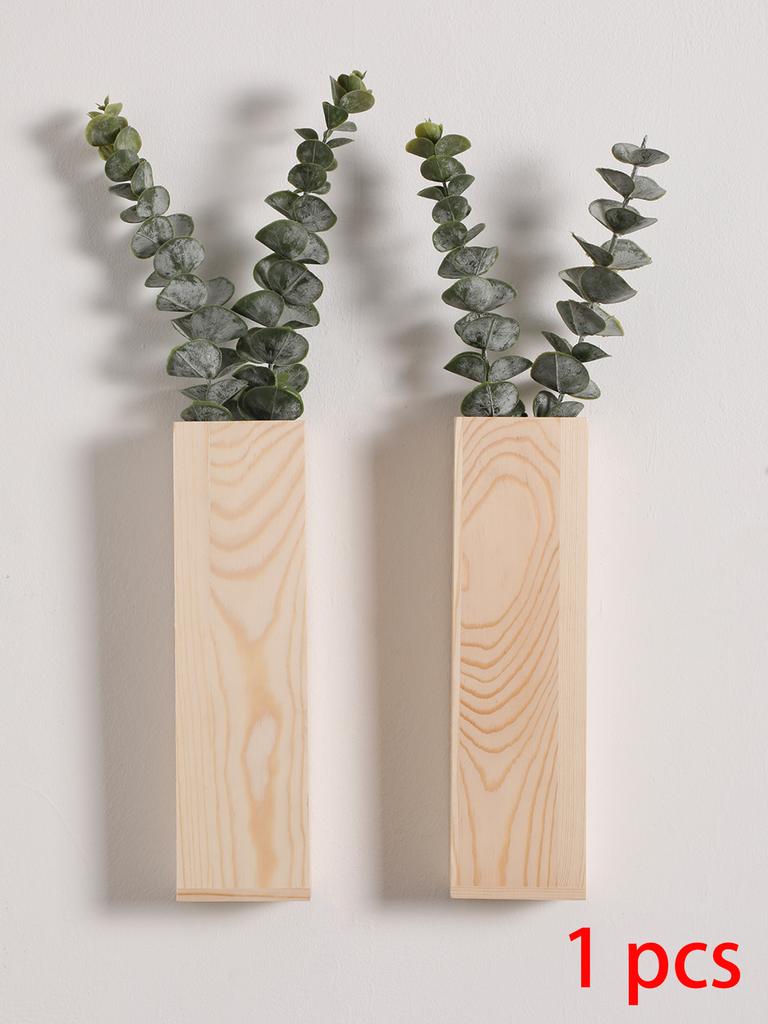Wandpflanzer für Zimmerpflanzen Holz Wanddeko Schlafzimmer Wohnzimmer Holz Wandvasen für Trockenblumen und Kunstpflanzen