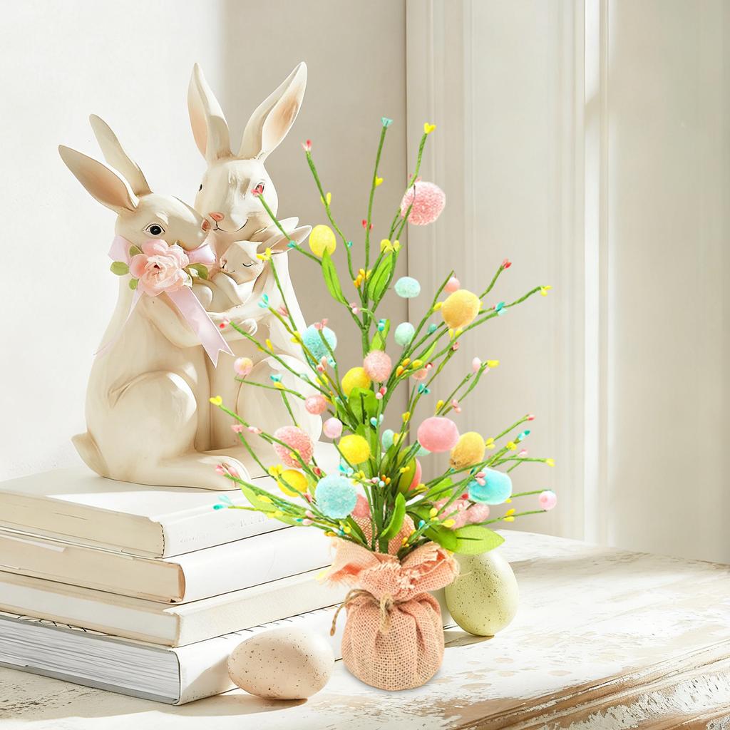 Artificial Easter Egg Decorative Stickers Spring Easter Floral Stickers With Colorful Eggs, Berries, And Flowers, Suitable For Easter