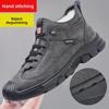 Men's 2023 Winter Non-Slip Northeast Snow Boots - Genuine Leather & Wool, Plus Velvet, Warm & Thick Cotton Shoes