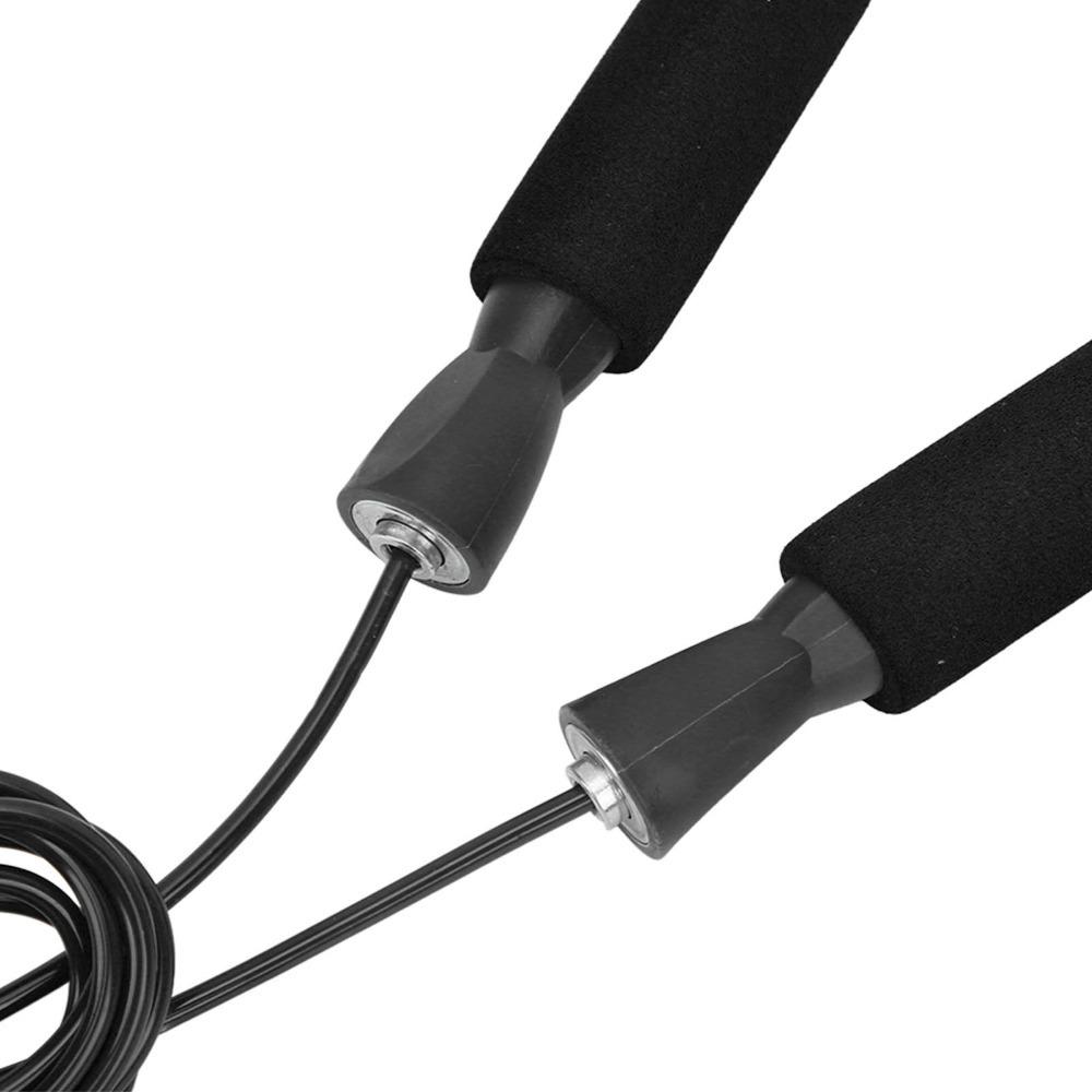 Bequeme Schaumstoffgriffe Speed-Springseil Stahlseil PVC Seil für Übungen Fitness Workout