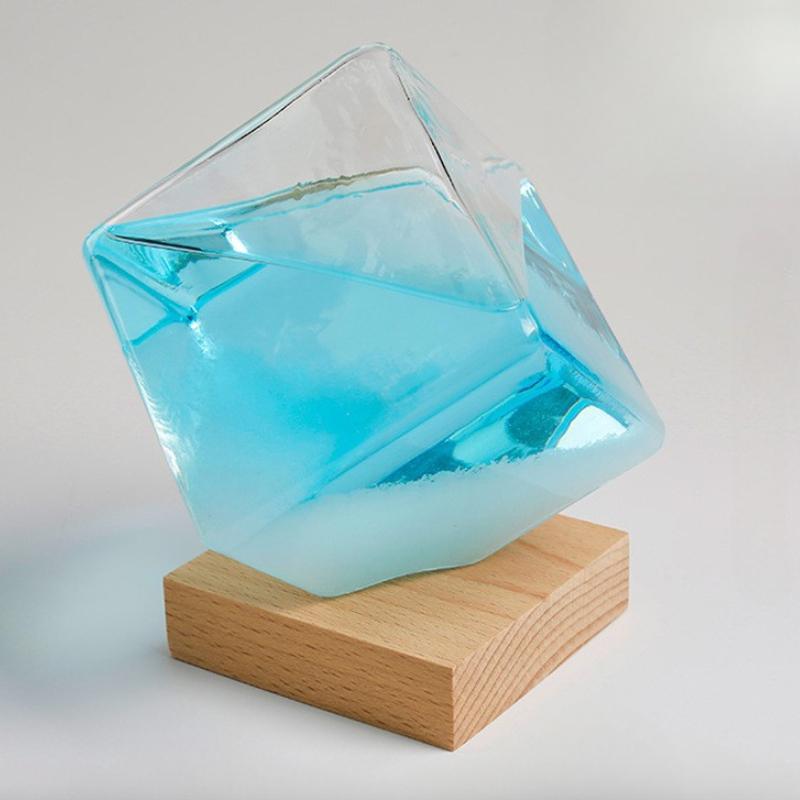 Weather Forecast Bottle for Household Desktop Decoration, Creative Water Cube, Storm Bottle, Friends Glass Decoration, Craft Gif