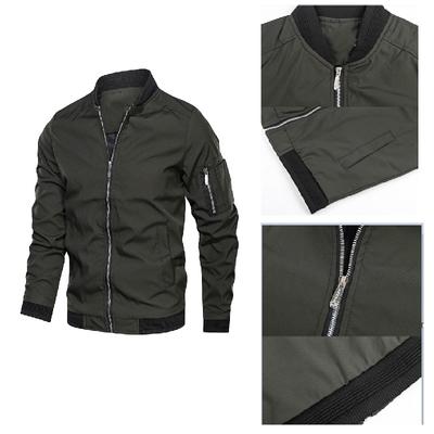 Podzimní móda Pánský jednoduchý větrovka Kabát v britském stylu Bomberové bundy Business Casual Streetwear Pánské kabáty