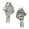 Siberian Husky, Chukcha - Brooch with a Clip, Holder for a Start Number, Silver-plated Dog Show Pin from the Brand