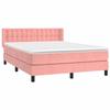 VidaXL Divan Bed with Mattress Pink 140x190 Cm Velvet 3131200