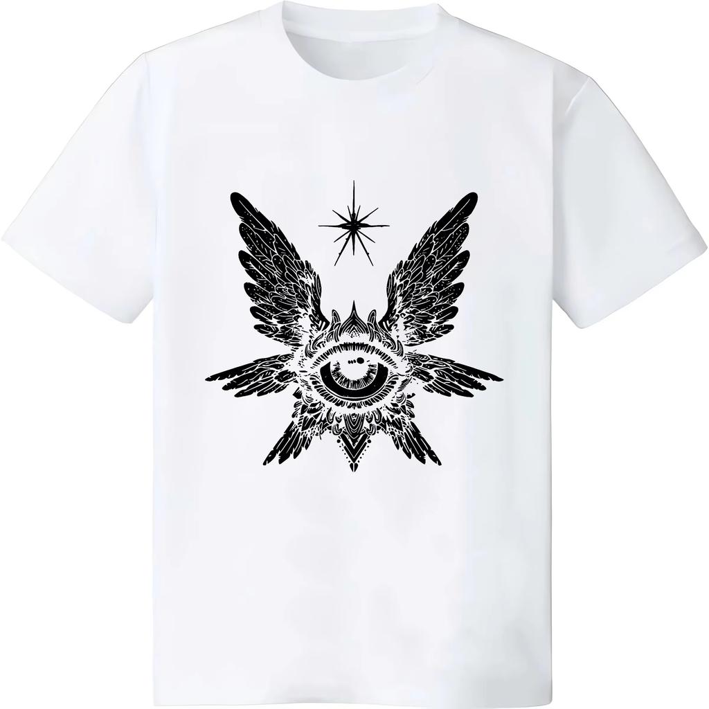 Biblical Angel Seraphim Gothic AvantGarde  Summer Crewneck Comfortable and Womens Printed Graphic Tshirts