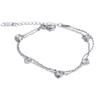 Yhpup New Arrivals Stainless Steel Zirconia Heart Chain Bracelet Bangle Delicate Fashion Aesthetic Jewelry Recommend