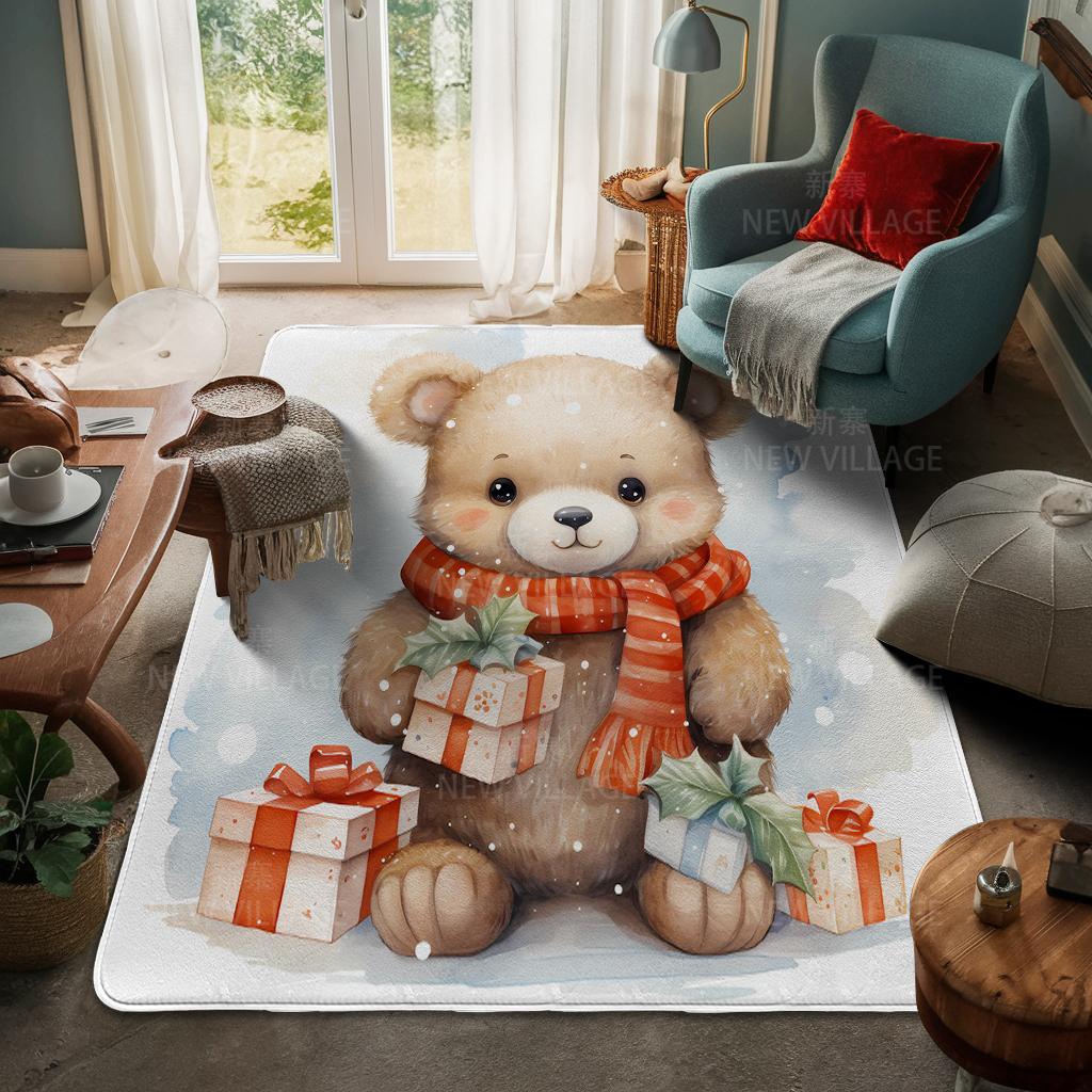 Koberec ke vchodu do domu Rohožka ke dveřím do domu Obývací pokoj Vana Koupelna Protiskluzové koberce s absorpcí vody vana Veselé Vánoce zima