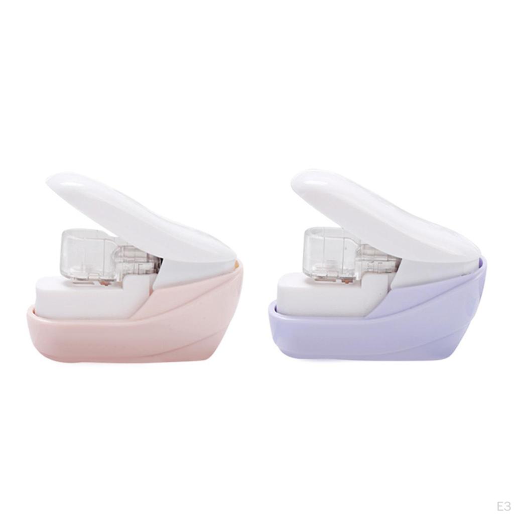 Cartoon Needleless Staplers for Easy Storage And Transport Small Office Tools Classroom