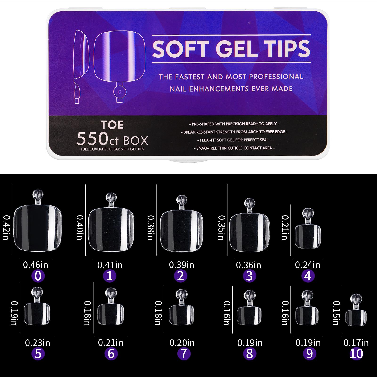 

1 Коробка Прозрачные Акриловые Длинные Накладные Ногти Капсулы Миндаль Французский Гроб Полное Покрытие Половина Покрытия Накладные Ногти Искусственные Ногти Мягкие Гелевые Типсы