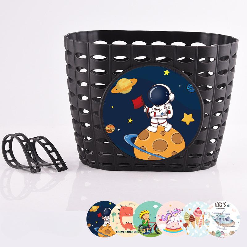 Universal Plastic Bicycle Basket for Kids and Adults, Front Mount Bike Storage Carrier for City Bikes, Scooters, and E-Bikes