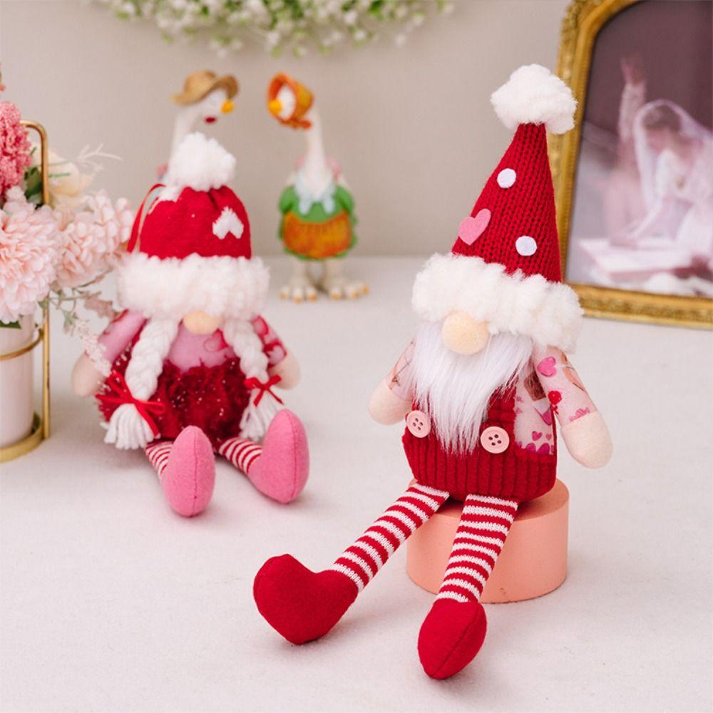 Knitting Valentine's Day Gnome Doll Cute Gnome Hanging Ornaments  Party Favor