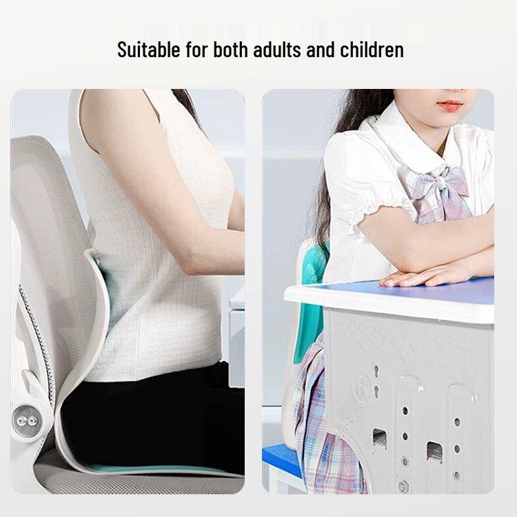 Ergonomic Lumbar Support Cushion & Posture Corrector with Cervical Traction for Office Use