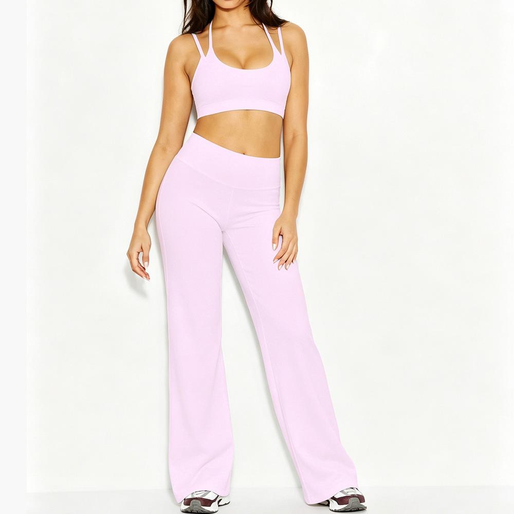 Chen Shijie Yoga Suit Women's Sports Suit Moisture-absorbing and breathable Sports Suit Women's Pilates Skinny Wide Leg Yoga Suit
