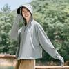 Fingertip Ice Silk Sunscreen Clothing Women's Summer 1011 New UV Protection Outdoor Cycling Long-sleeved Loose and Thin Sunscreen Clothing