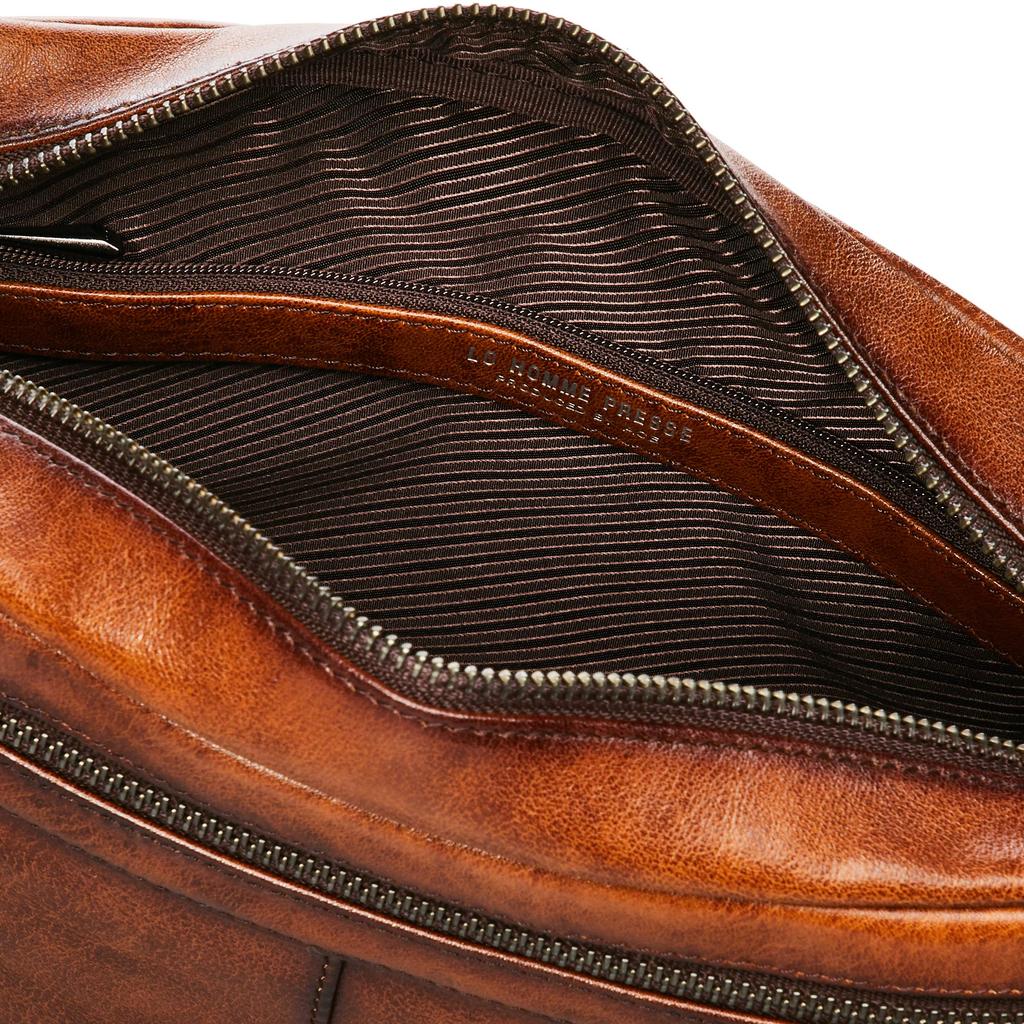 L'Homme Presse Second Bag, Made in Japan, Archaic Cowhide Leather, Brown, 71853