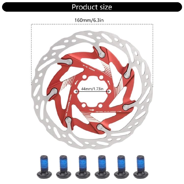 160mm Central Locking Bike Brake Rotors Hollow Road Bike Brake Rotor Hydraulic Centerlock Disc Rotor Easy To Install