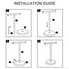 Stainless Jewelry Brushed Accessories Towel Holder Stand Rack Bath for Vanity Countertop