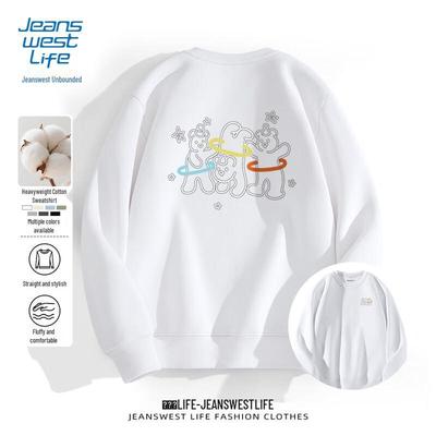 JEANSWEST LIFE Pánská mikina s kulatým výstřihem a potiskem tančícího medvěda
